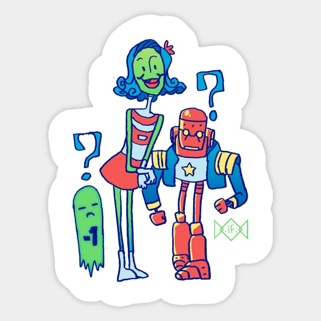 CONFUSONAUTS Sticker by mikejbecker